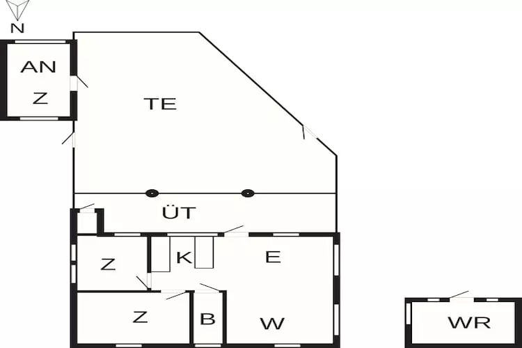 6 person holiday home in Væggerløse - Floor plan