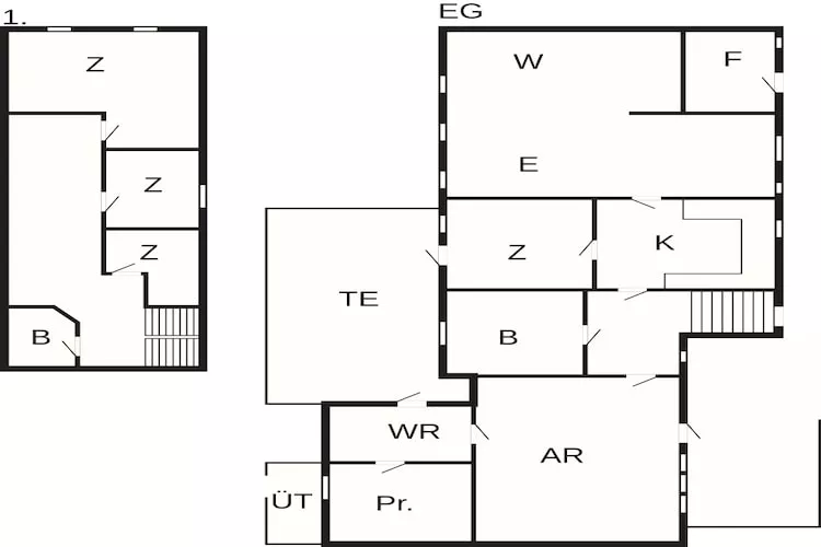 Maison de vacances pour 6 a Thyholm - Plan