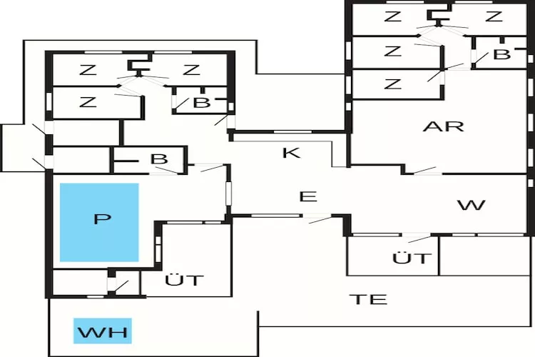 5 Sterne Ferienhaus in Idestrup - Grundriss