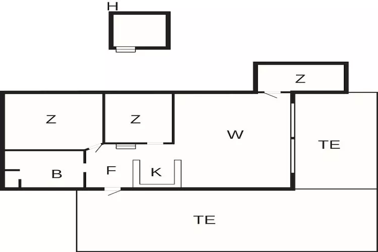 4 Sterne Ferienhaus in Grenaa - Grundriss