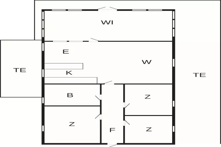 Maison de vacances pour 5 a Roslev - Plan