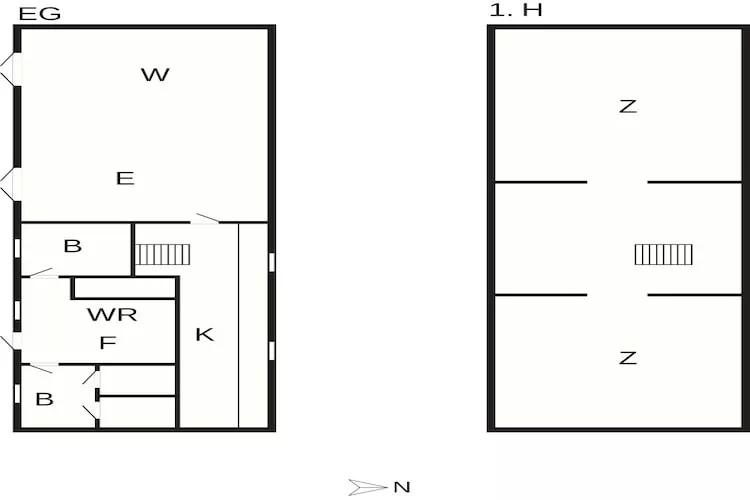 Maison de vacances pour 8 a Ribe - Plan