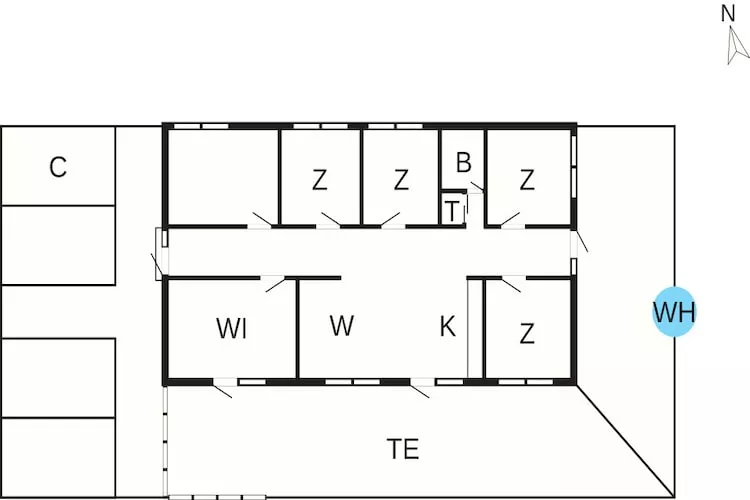 Ferienhaus in der Nähe von Saltum Beach - Grundriss