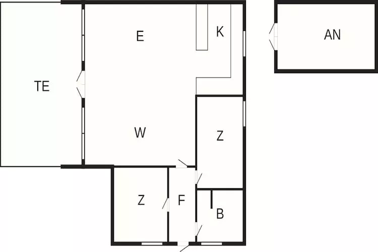 Ferienhaus in der Nähe eines Angelsees - Grundriss