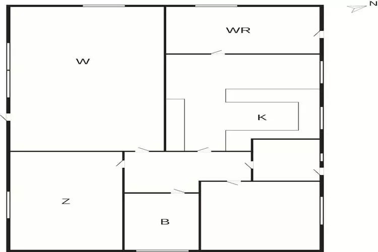 Maison de vacances pour 4 a Nørre Nebel - Plan