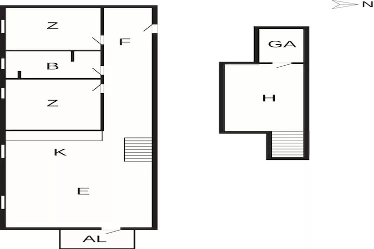 Zweigeschossiges Loft mit großer Terrasse - Grundriss
