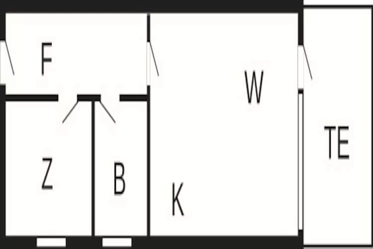 2 vær.,st./1.sal,Standard - Floor plan