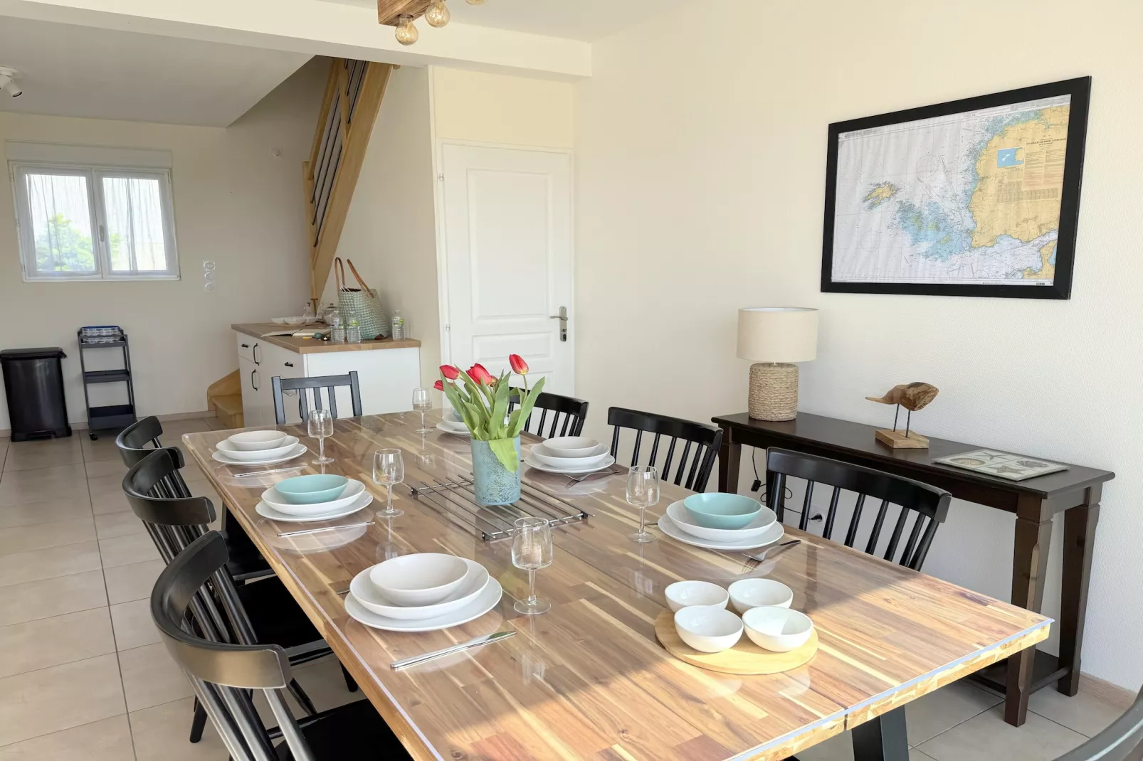 Ferienhaus mit Panoramablick Le Conquet - Esszimmer