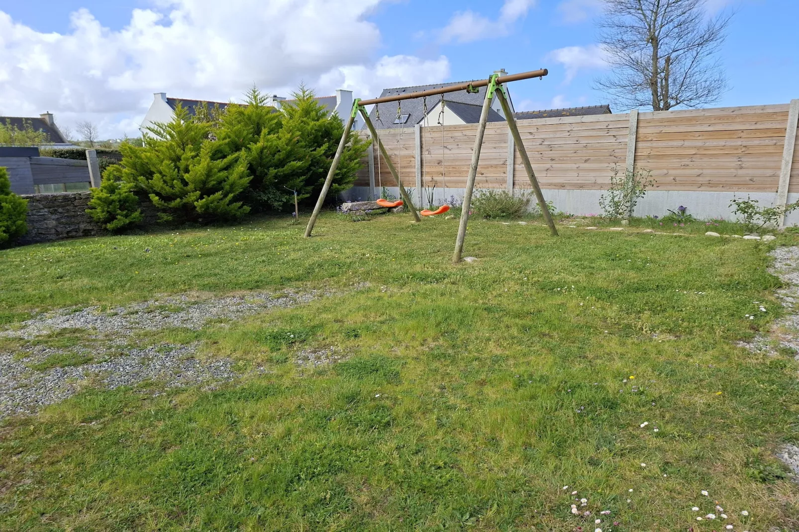 Ferienhaus in Strandnähe Guissény - Garten Sommer