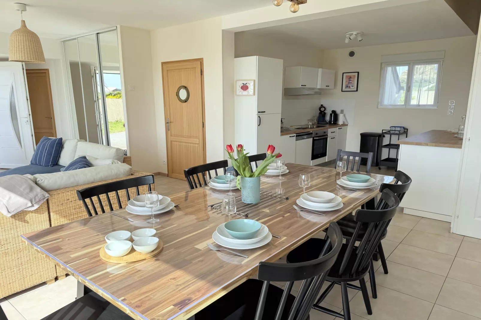 Ferienhaus mit Panoramablick Le Conquet - Esszimmer