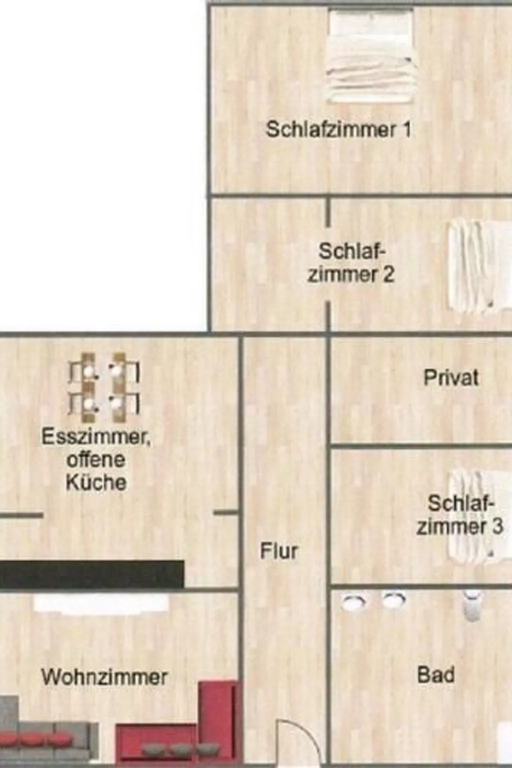 4 Sterne Ferienwohnung mit 3 Schlafzimmern, Nähe Limburg, Rheingau,Taunus, West - Inside