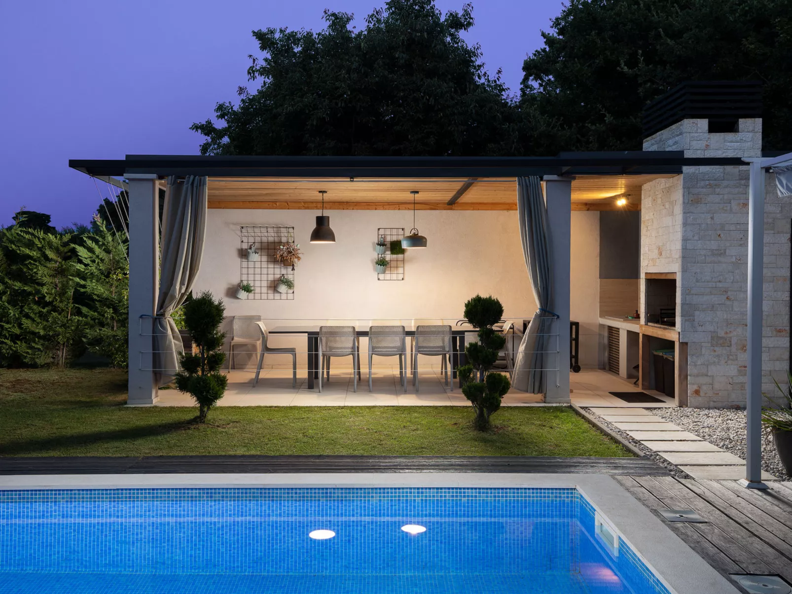 Maell design villa, extra heated pool season 2026 - Dehors
