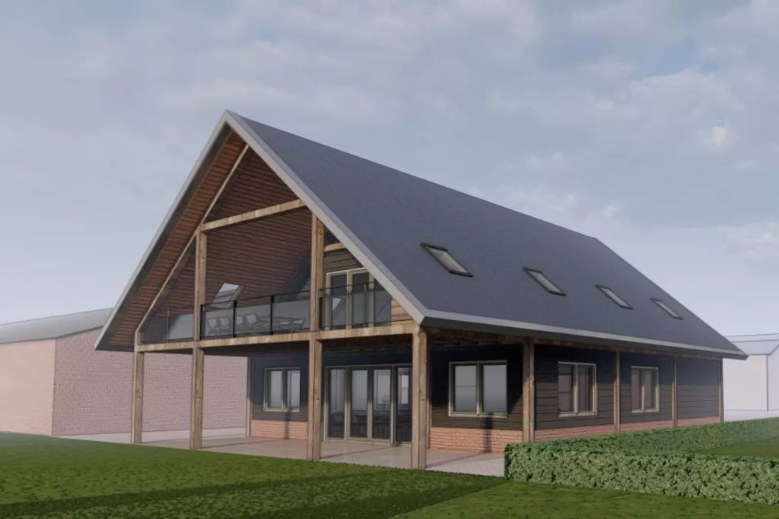 The New Barn - Exterior in summer