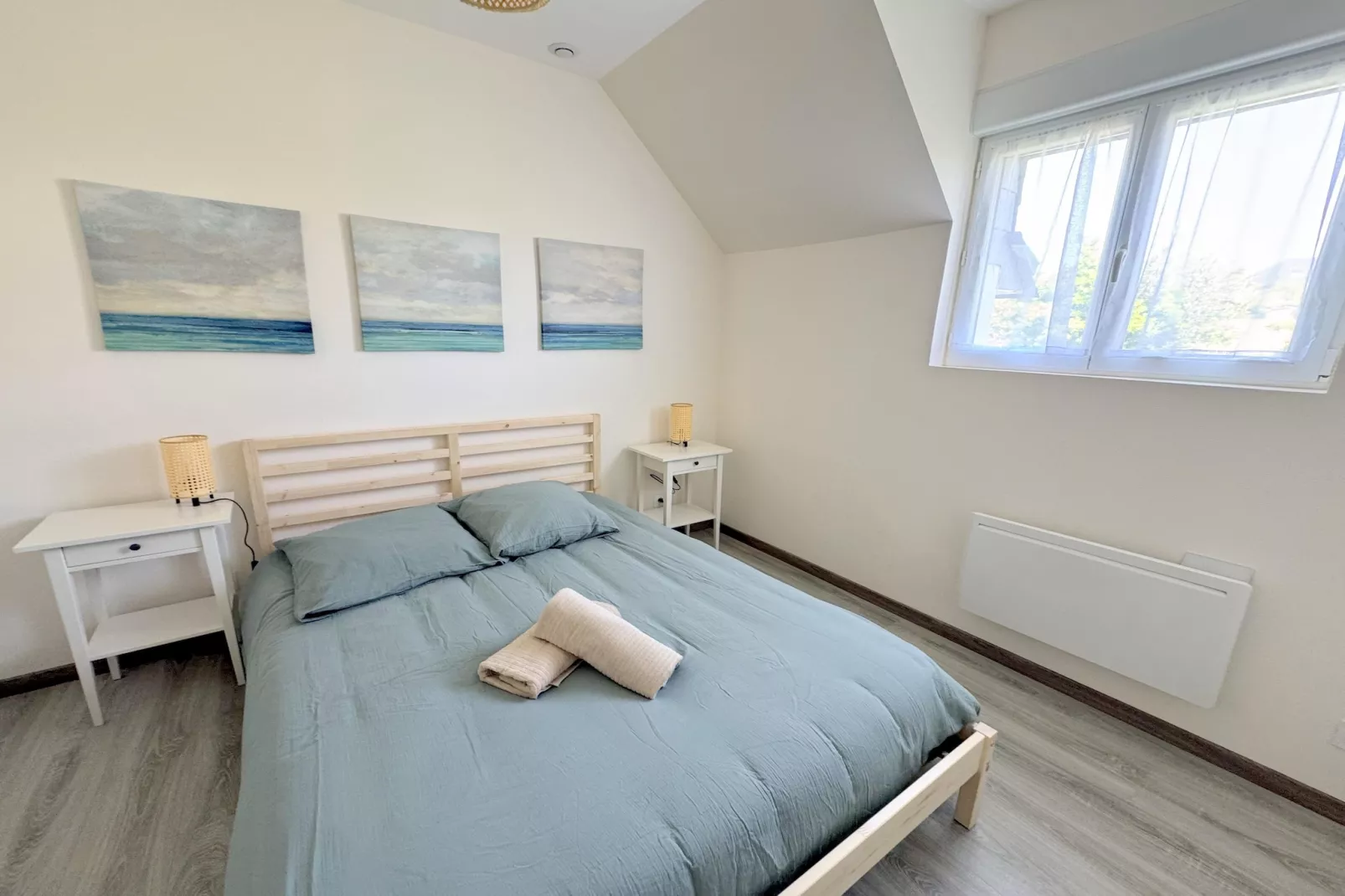 Ferienhaus mit Panoramablick Le Conquet - Schlafzimmer