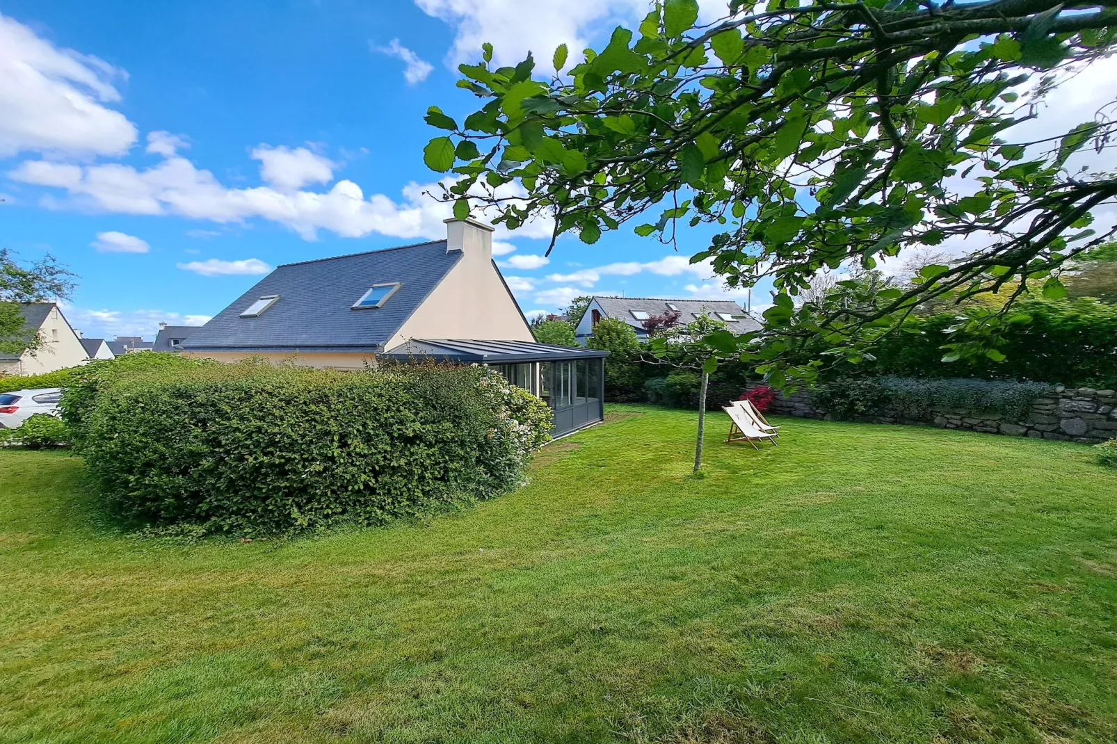 	Ferienhaus in Strandnähe Plouarzel - Außenbereich Sommer