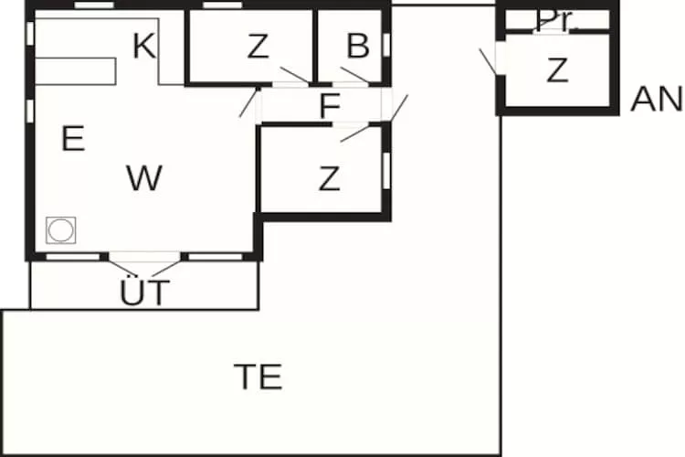 6 person holiday home in Ålbæk-By Traum - Floor plan