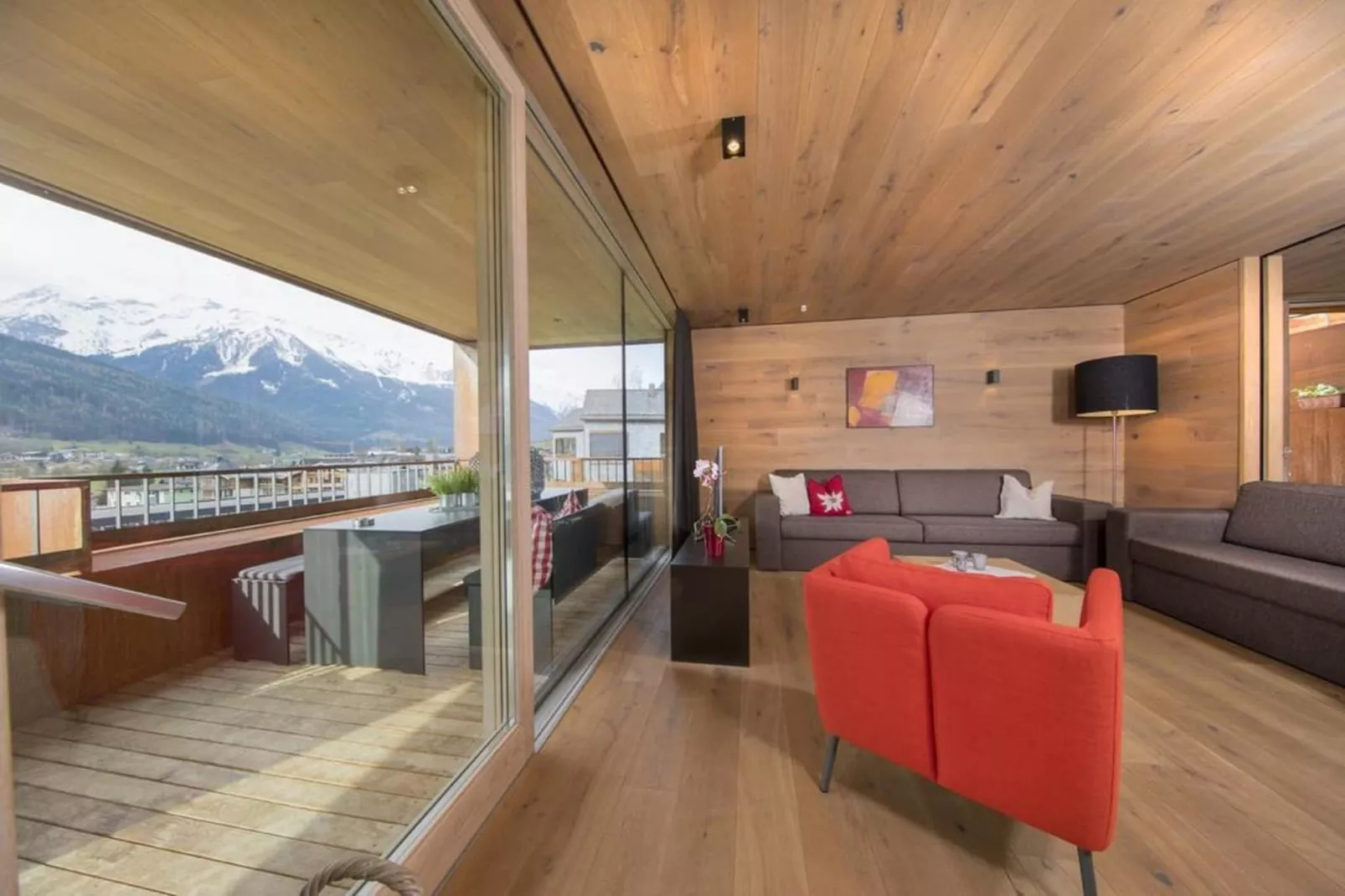 Smaragdresort Chalet Bergblick - Wohnzimmer
