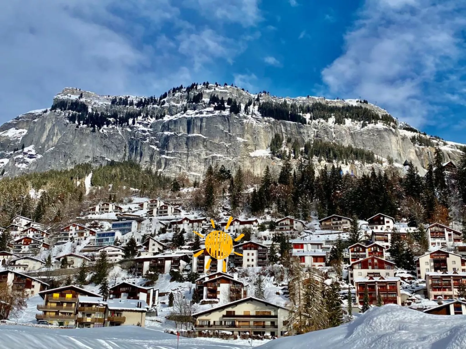 Fewo Cordial im Casa Erizun, (Flims Dorf). 3.5 Zimmer Ferienwohnung mit Bad/WC, - Draußen