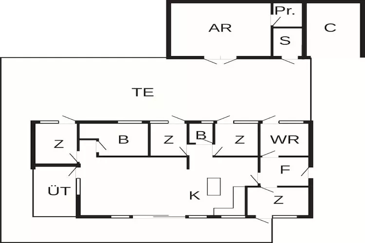 Maison de vacances pour 8 a Jerup-By Traum - Plan