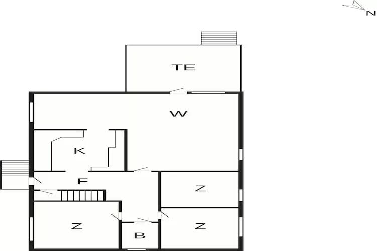 Maison de vacances pour 6 a Borre - Plan