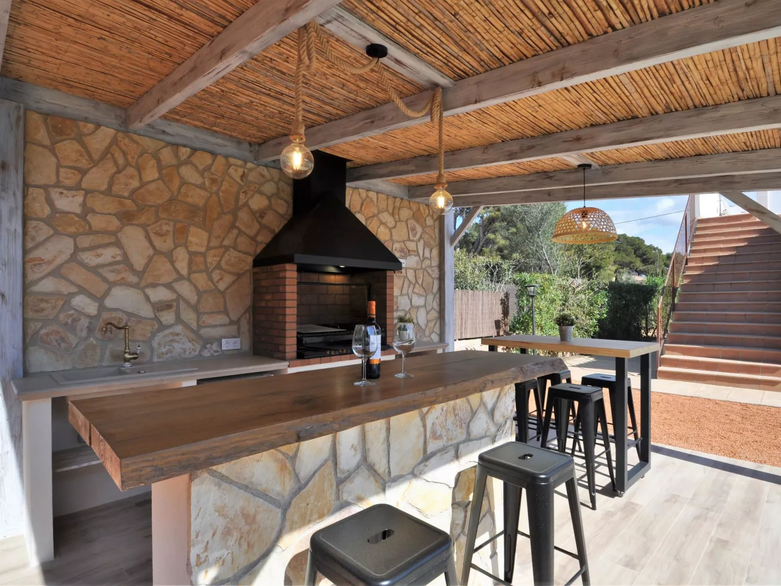 VILLA MONICA en barrio residencial de Cala Pi para 6 personas con piscina priva - Draußen
