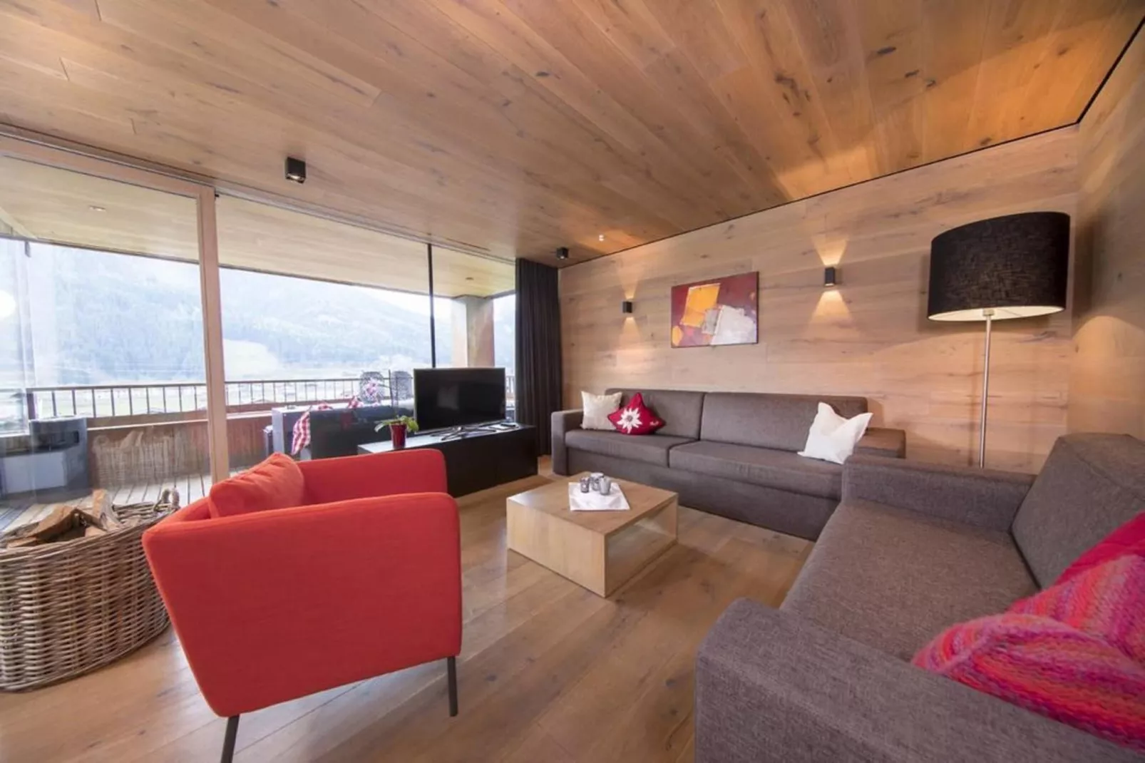 Smaragdresort Chalet Bergblick - Wohnzimmer