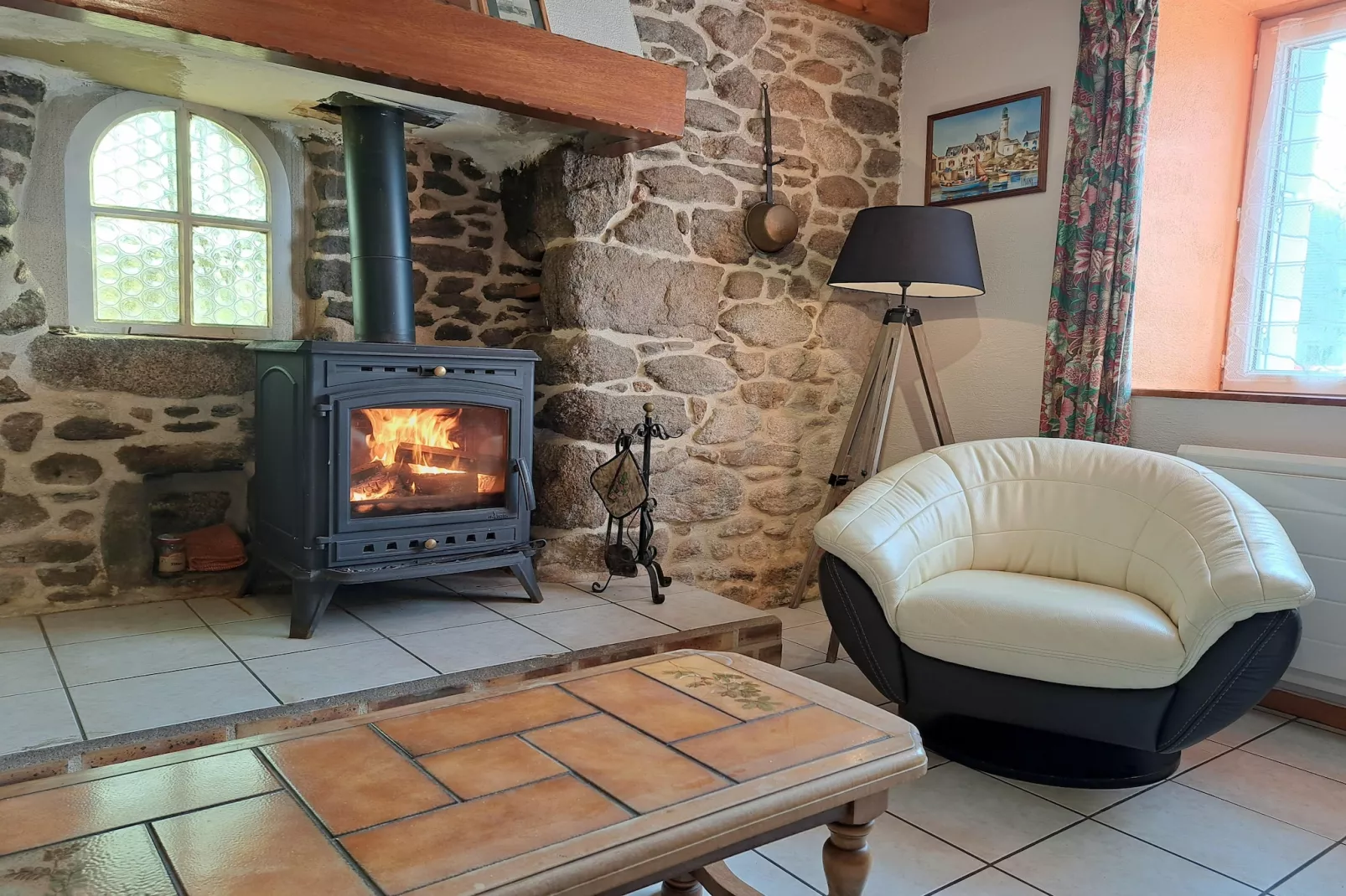 Bretonisches Steinhaus Landéda - Wohnzimmer