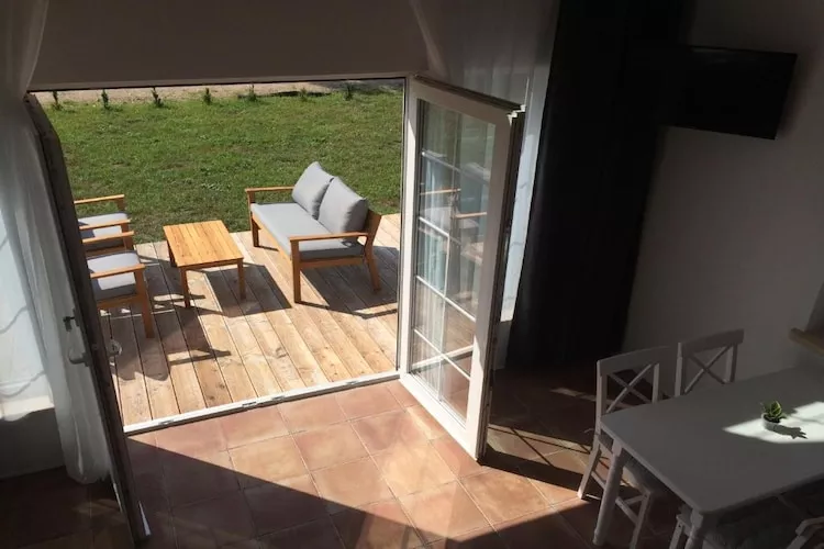 Domki wakacyjne w Słodzińskim Lesie - Terrasse/Balkon