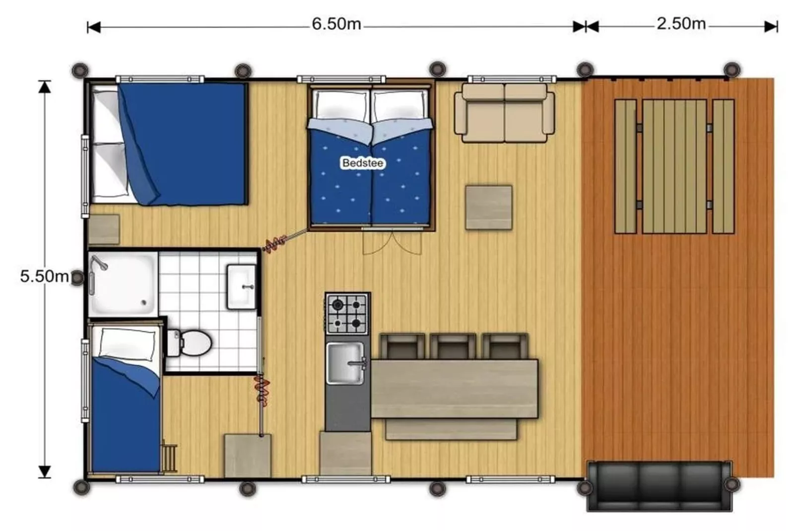Ranger Lodge 6 people - Grundriss