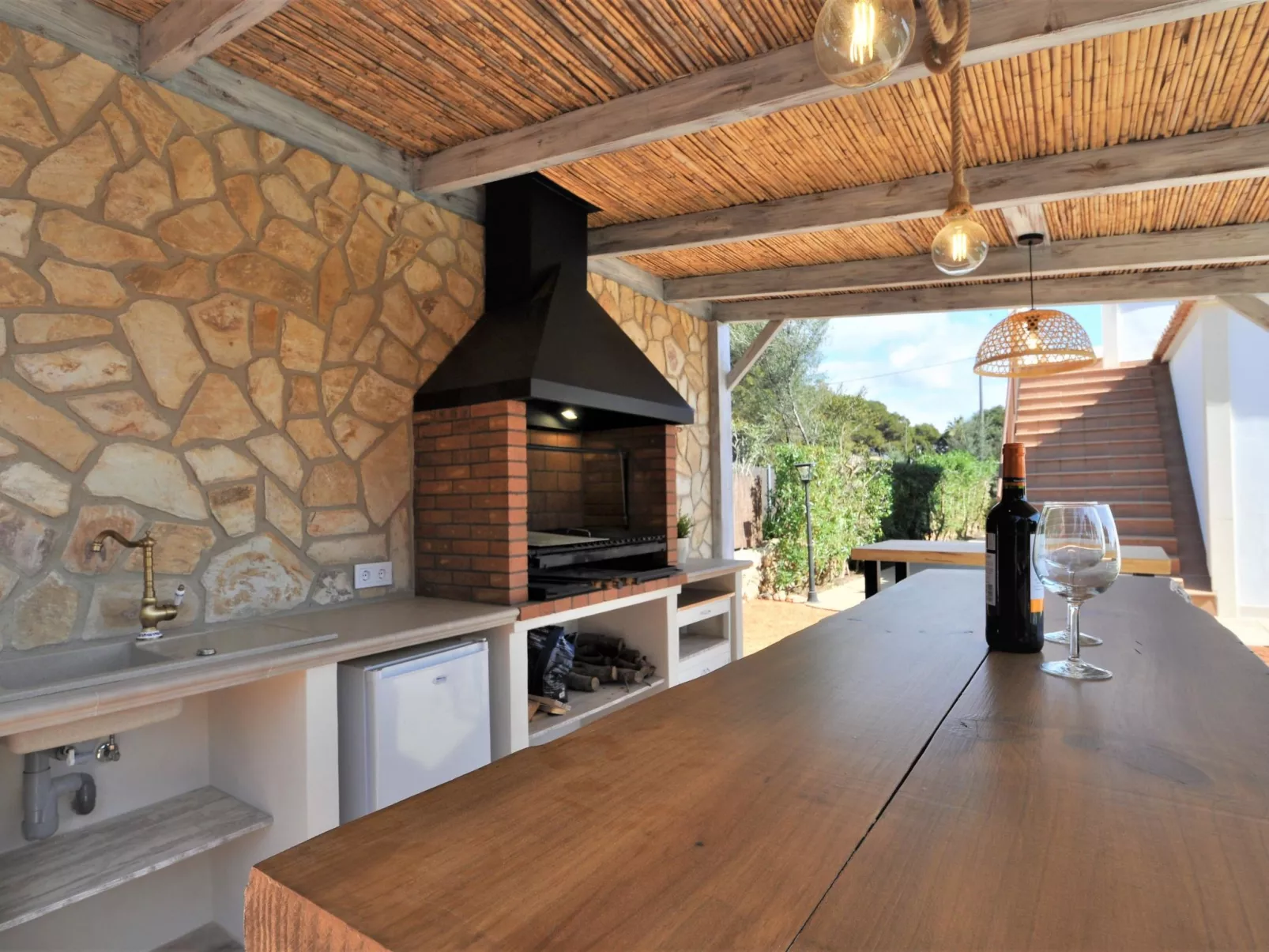 VILLA MONICA en barrio residencial de Cala Pi para 6 personas con piscina priva - Draußen