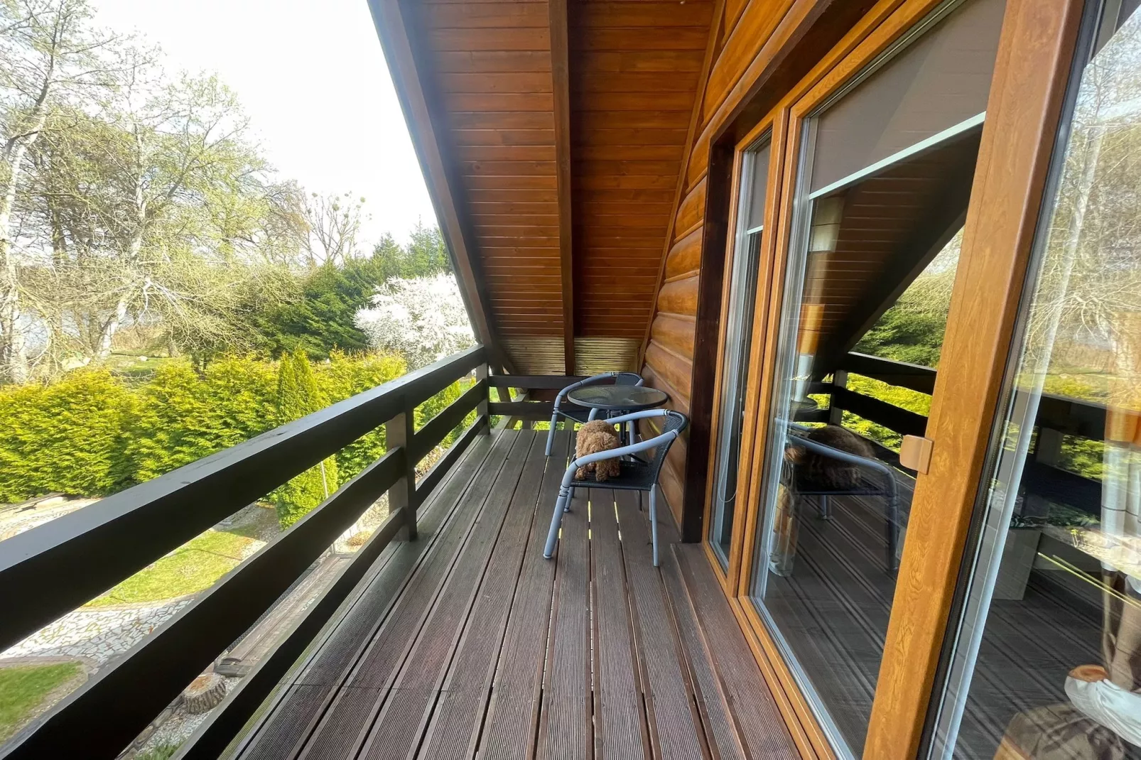 	Dom wakacyjny nad jeziorem Goszcza w Lubrzy dla max 6 osób - Terrace balcony