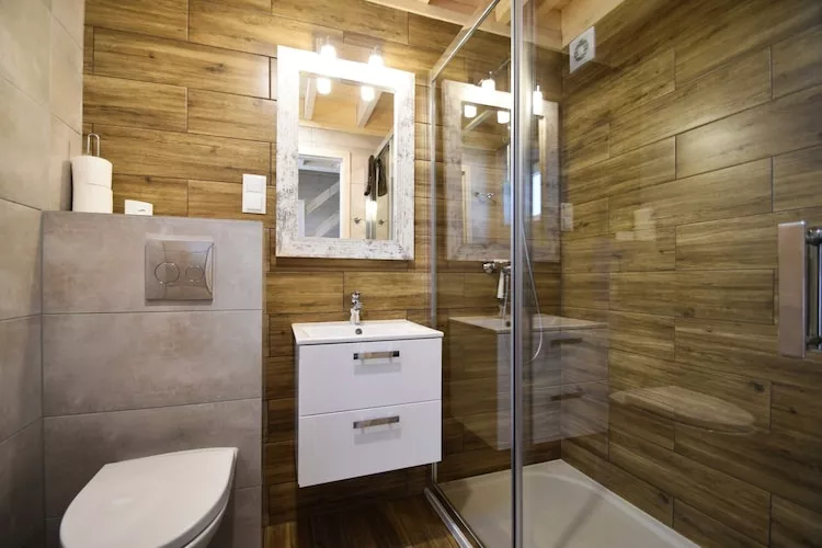 Piętrowe domki wakacyjne 2 plus 2 Pobierowo - Badezimmer