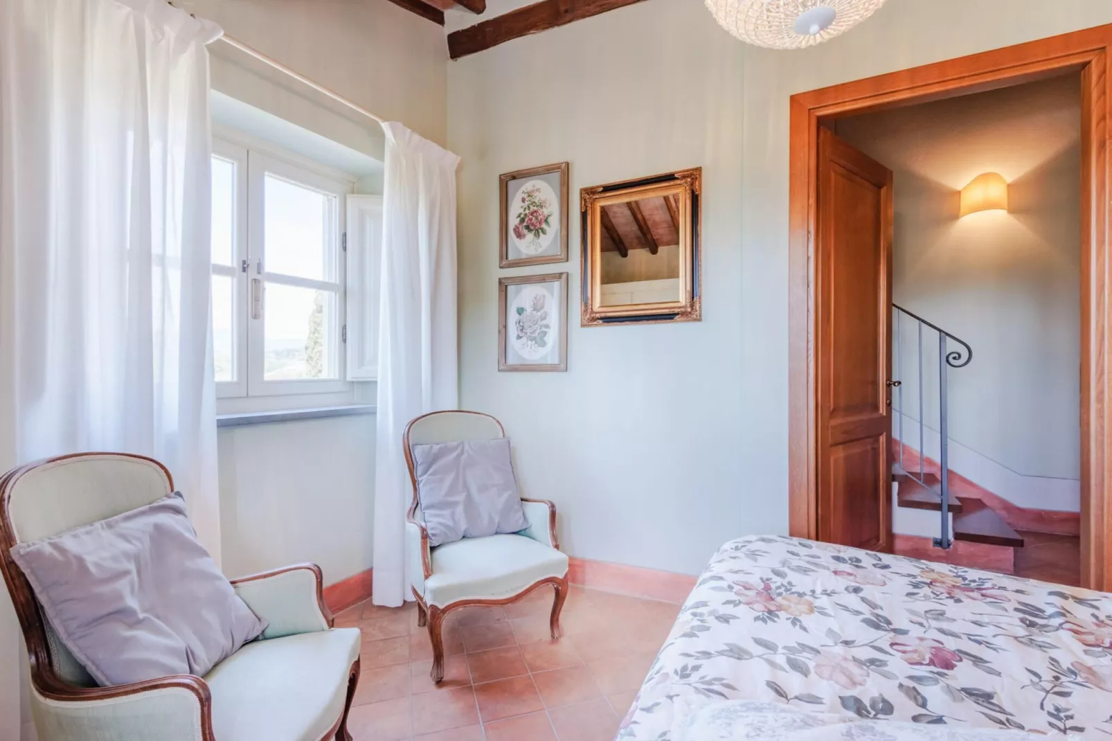 Anna Farmhouse Apartment in Wine Resort in Lucca - Schlafzimmer