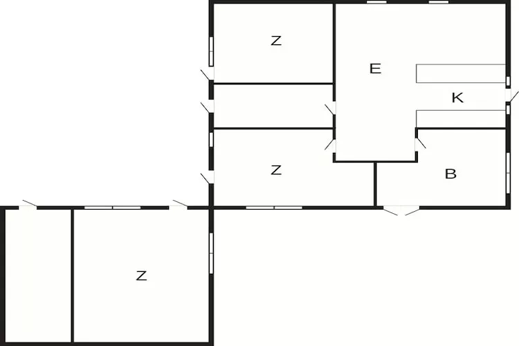 Maison de plage avec annexe - Plan