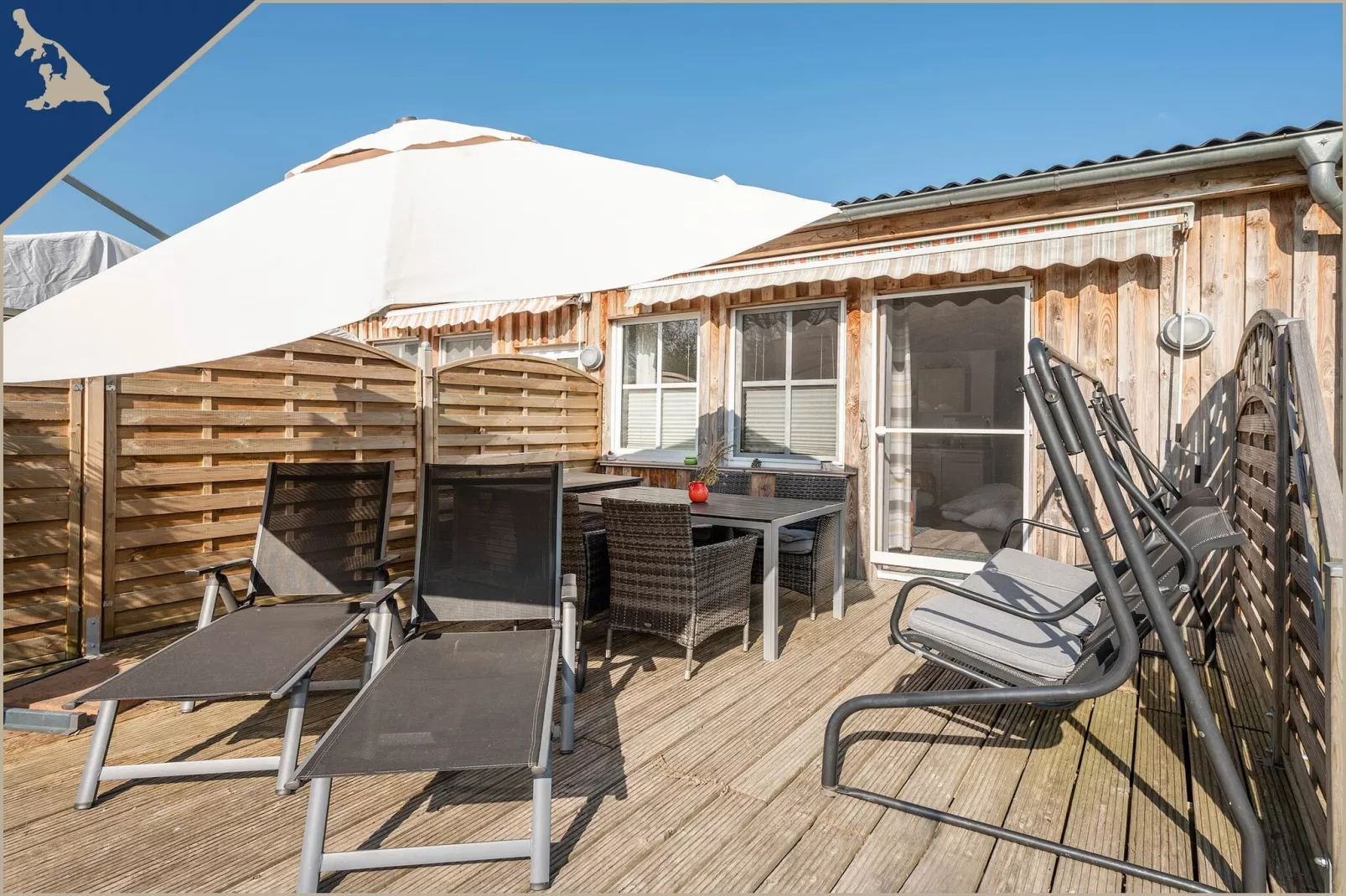 Ferienwohnung am Achterwasser Lütow 4 P - Terrasse/Balkon