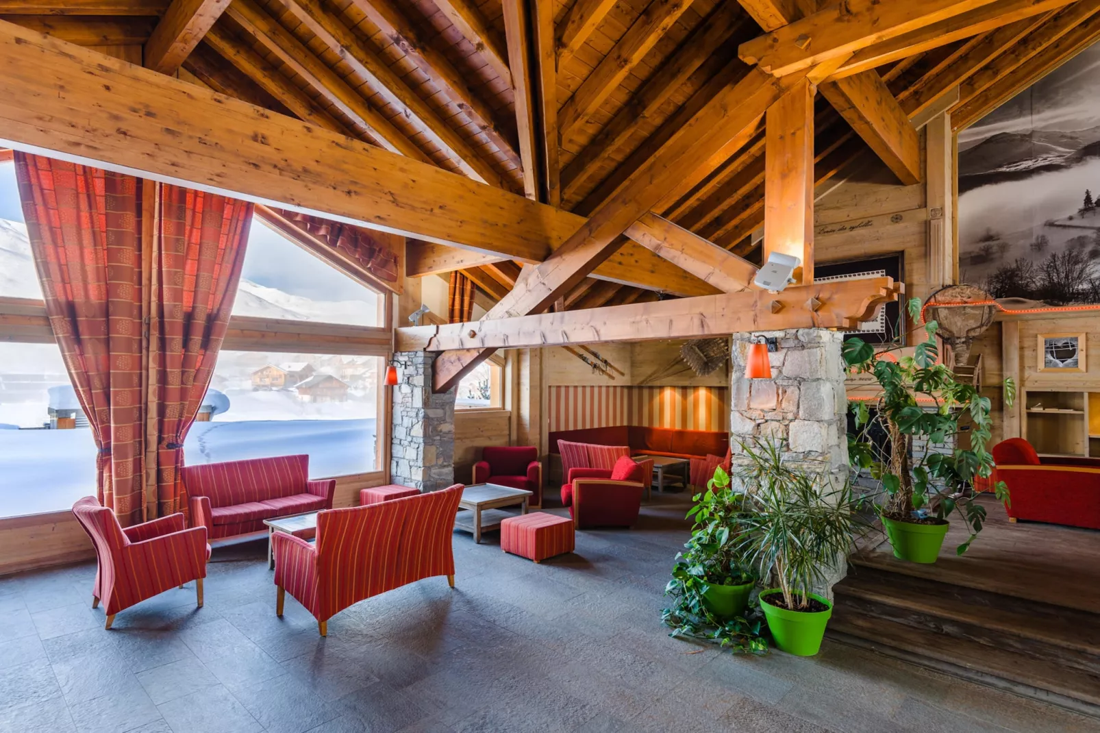 Résidence L'Ecrin des Sybelles 3-Room Cabin Duplex Apartment - 8 people OTA - Living room