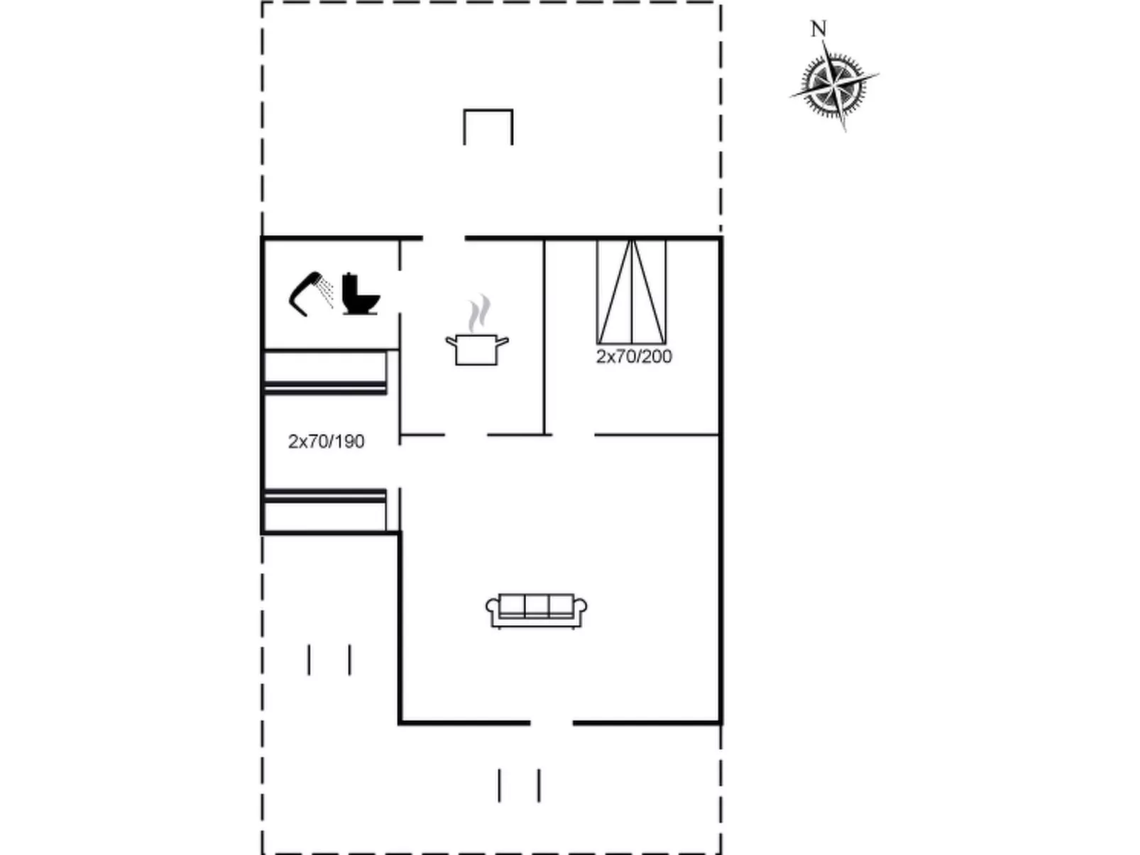 "Jorid" - 300m from the sea - Inside