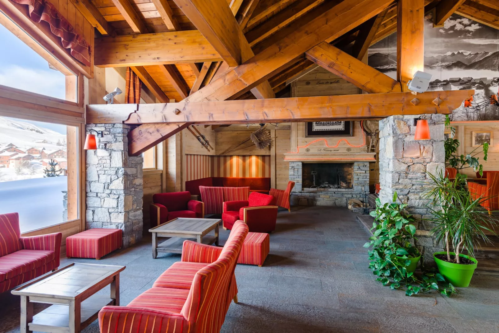 Résidence L'Ecrin des Sybelles 3-Room Cabin Duplex Apartment - 8 people OTA - Living room