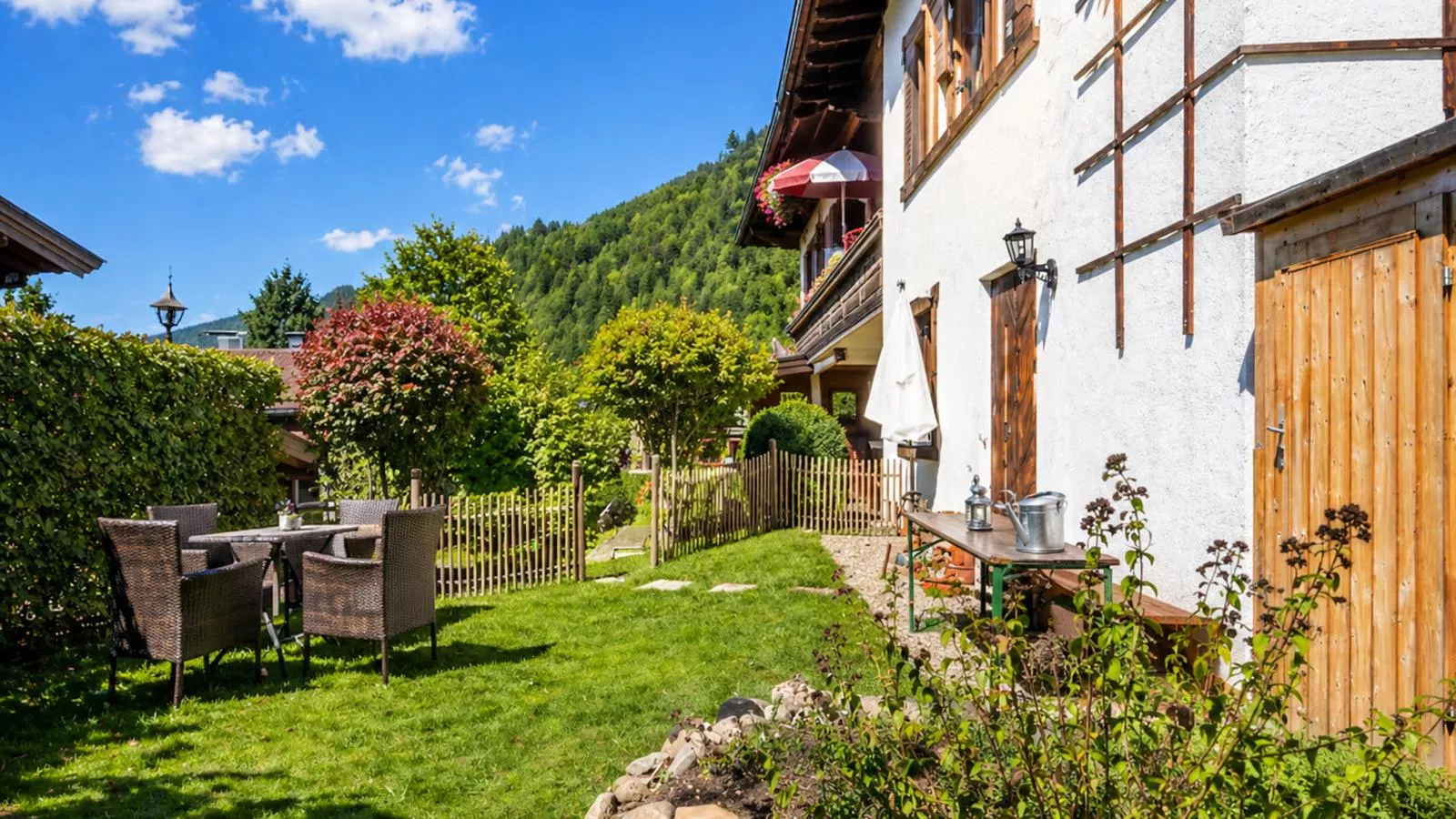 Ferienwohnung Feichten - Garten Sommer