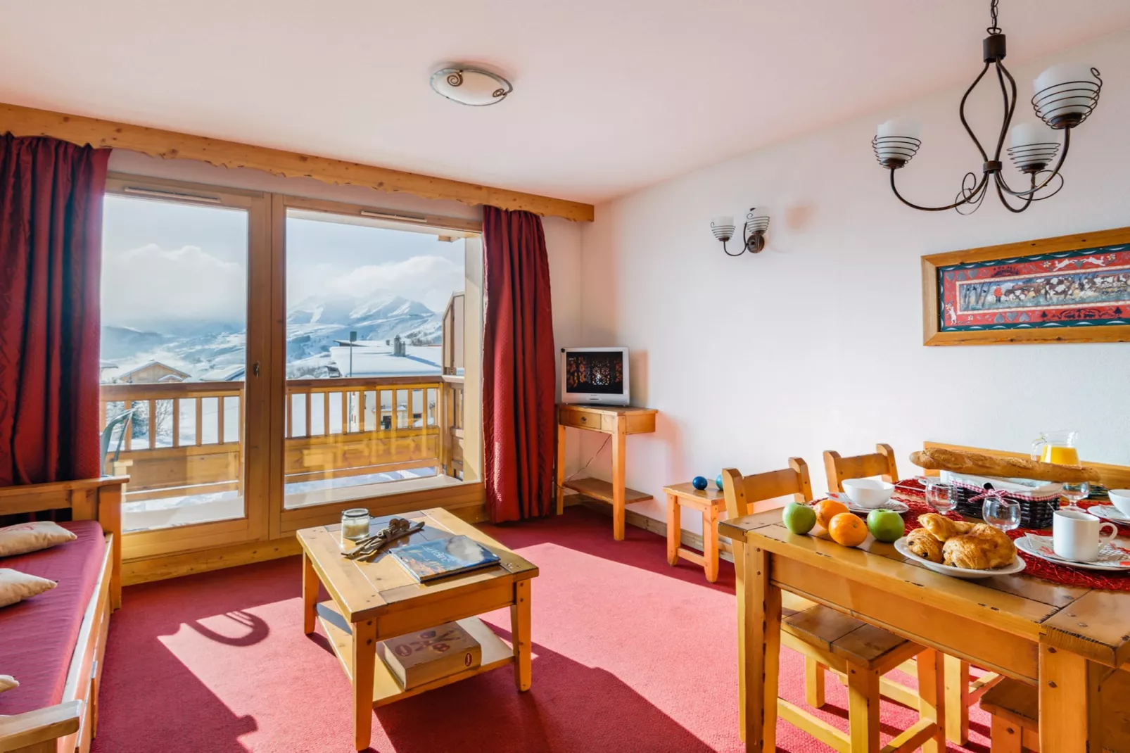 Résidence L'Ecrin des Sybelles 2-Room Cabin Apartment - 6 People OTA - Living room
