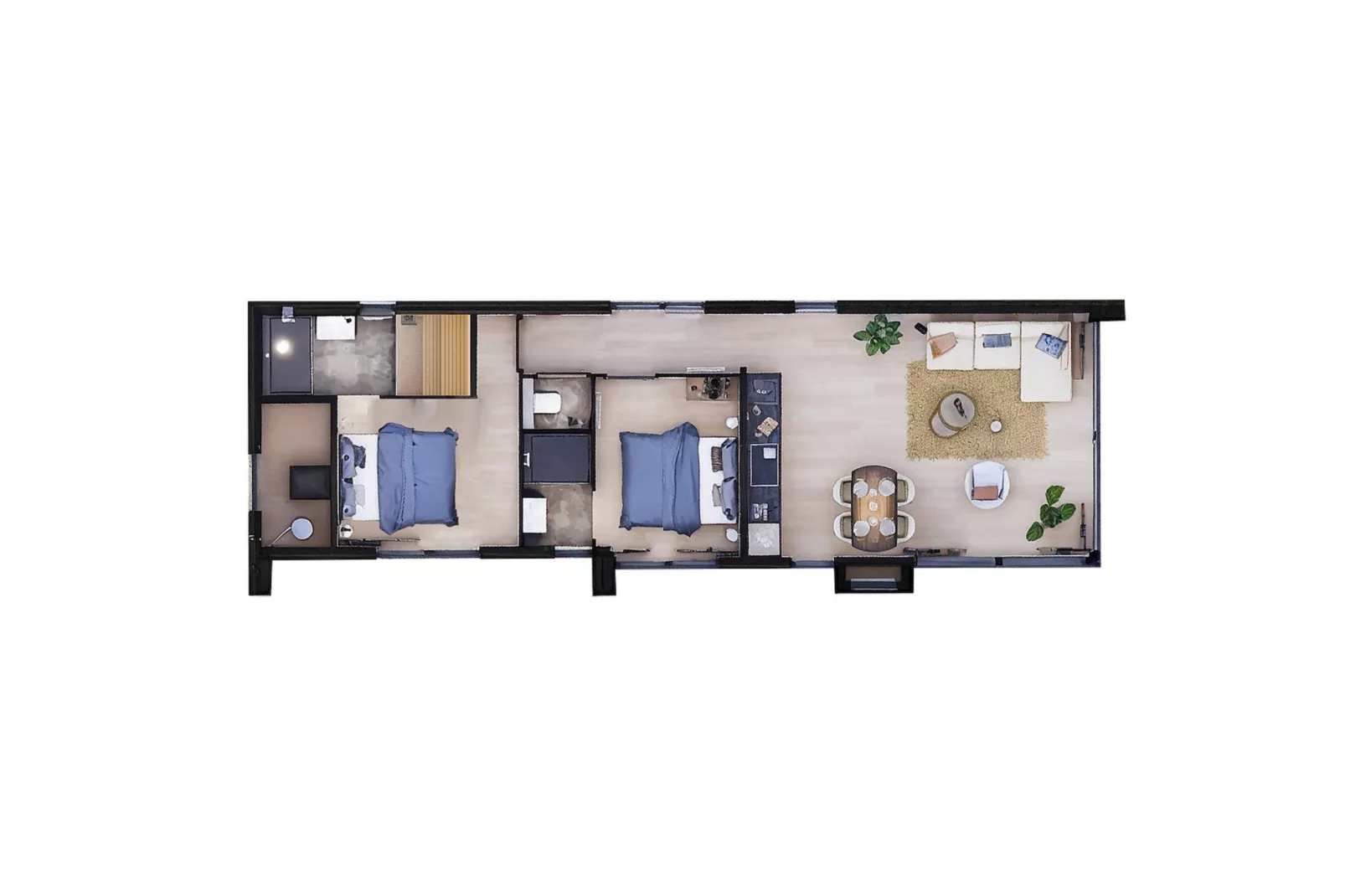 Villa Meerzicht | 4 Pers. Sauna - Plan