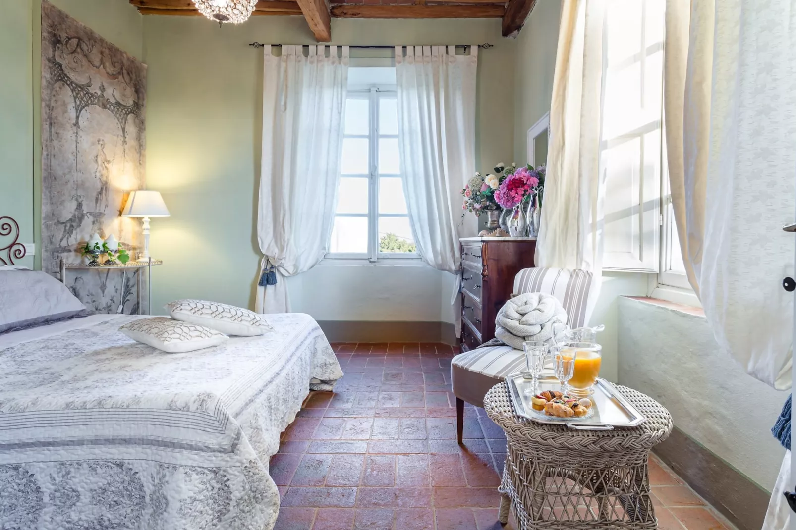 Il Frantoio Farmhouse Apartment - Schlafzimmer