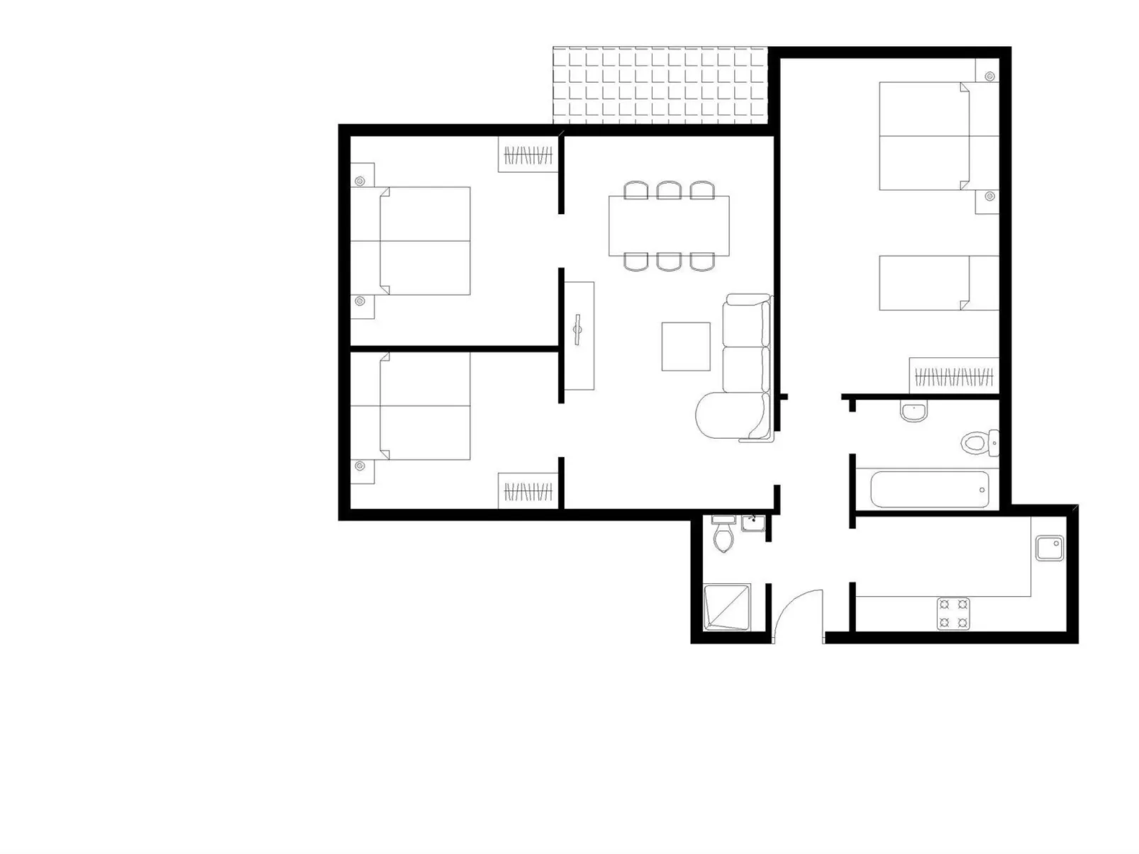 4-Zimmerwohnung - Drinnen