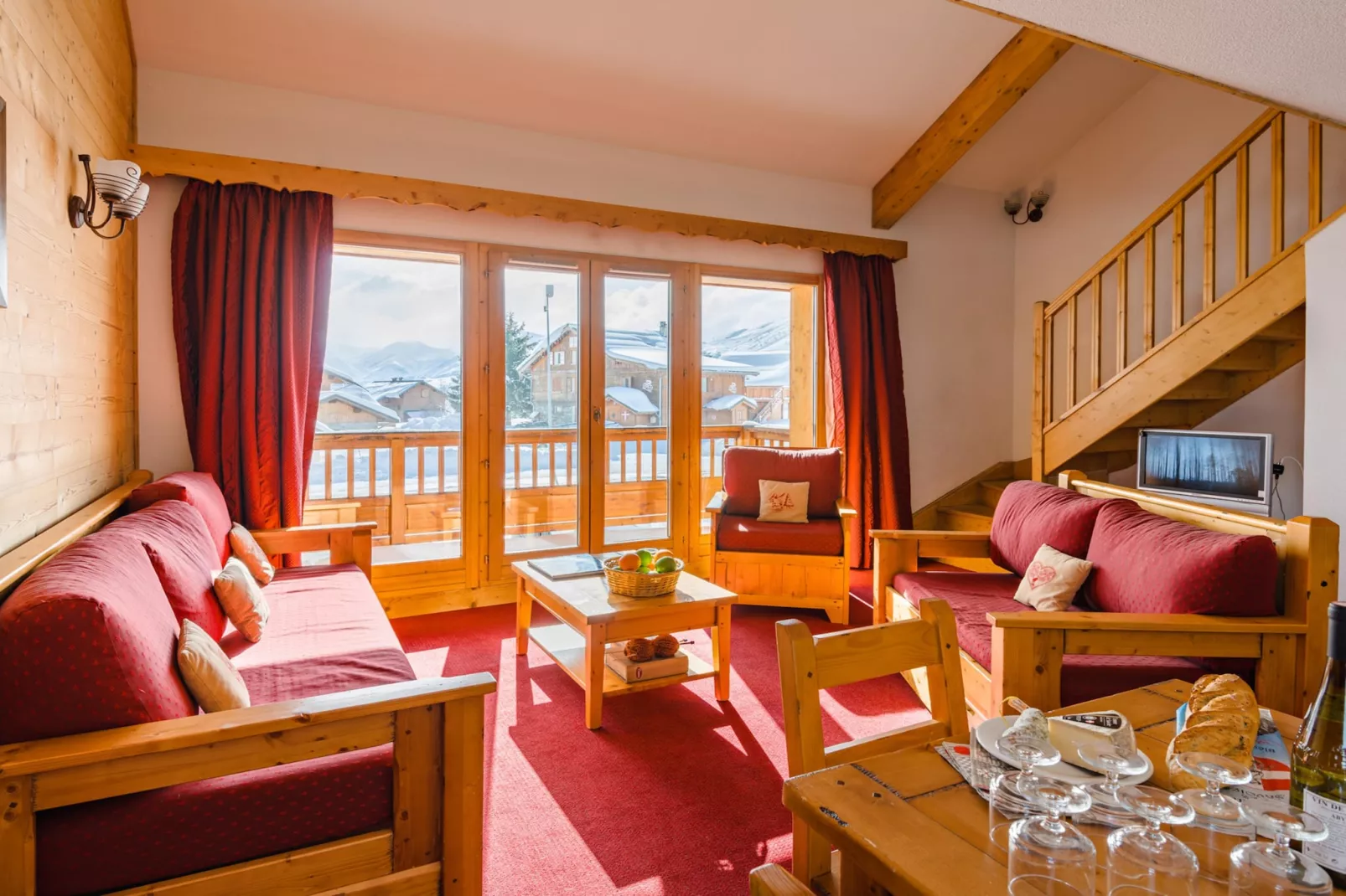 Résidence L'Ecrin des Sybelles 2-Room Cabin Apartment - 6 People OTA - Living room