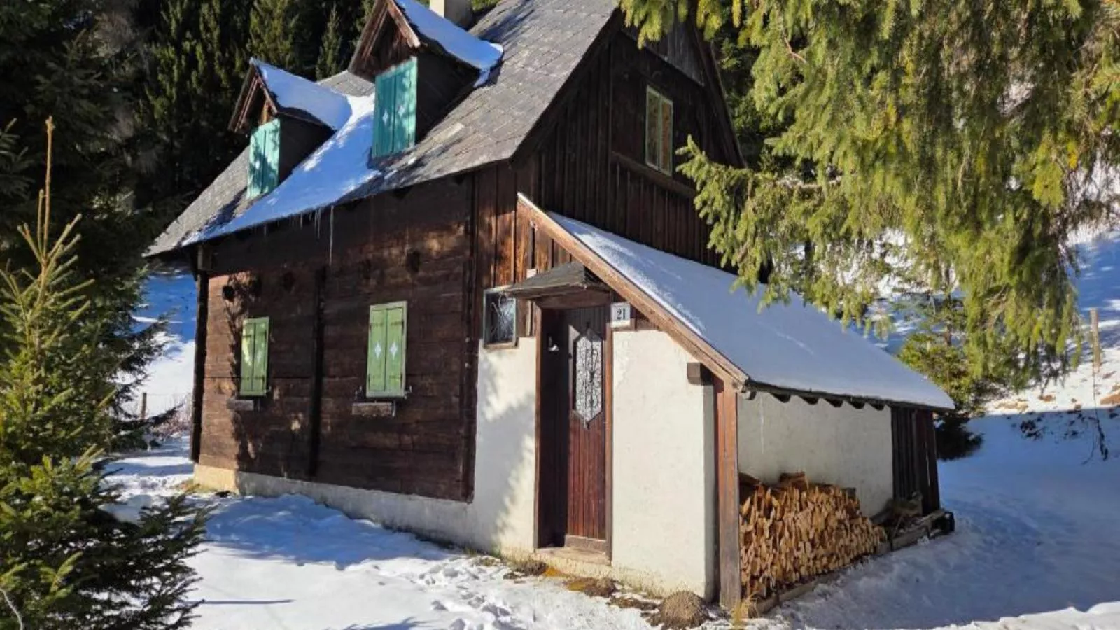 Almhütte Seebergalm - Außenbereich Winter