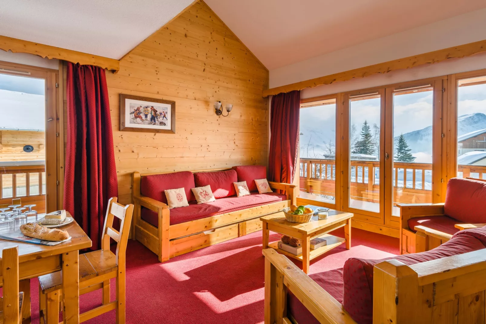 Résidence L'Ecrin des Sybelles 2-Room Cabin Apartment - 6 People OTA - Living room