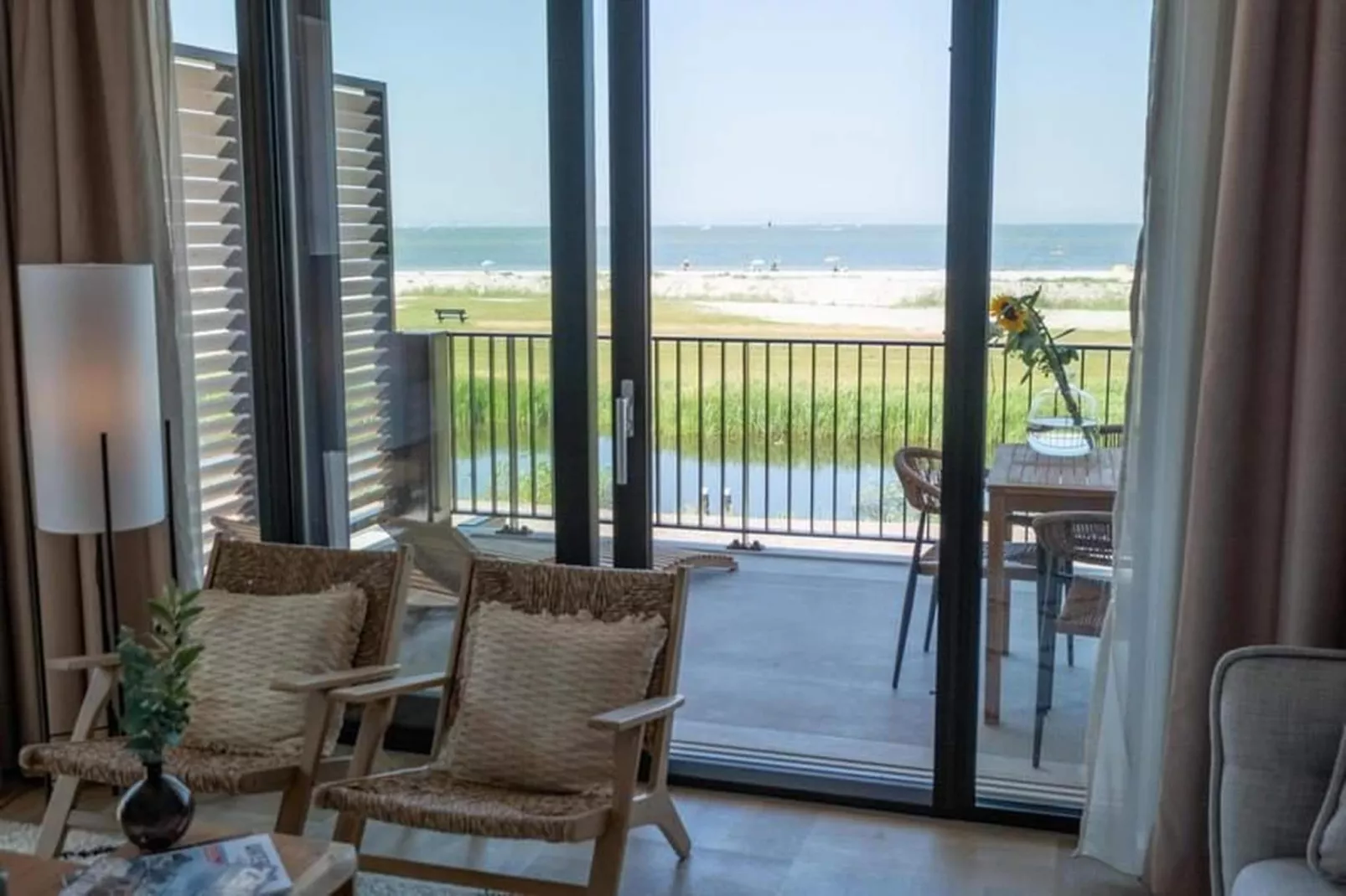 Luxury Beach Apartment | 4+2 Pers. - Terrasse/Balkon