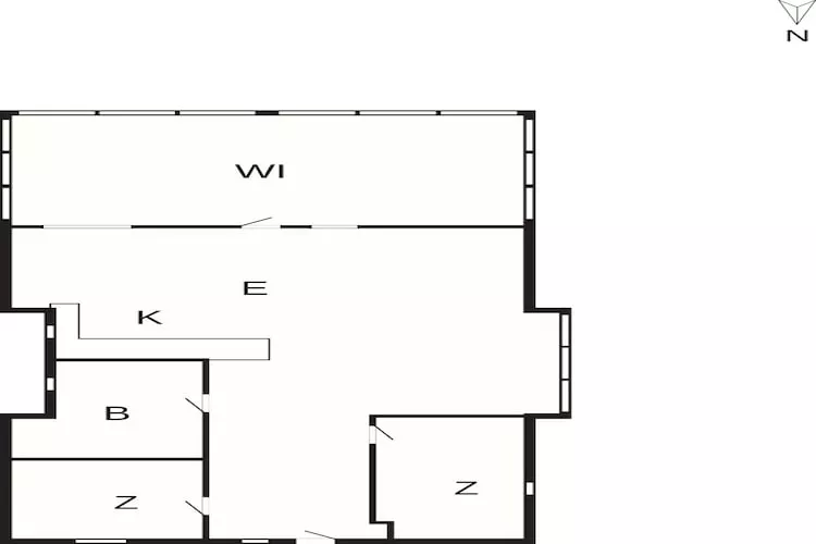 Cozy holiday home for four guests - Floor plan