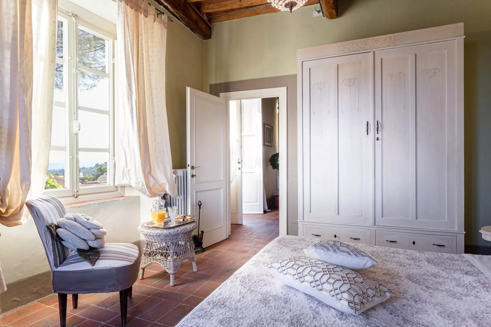 Il Frantoio Farmhouse Apartment - Schlafzimmer
