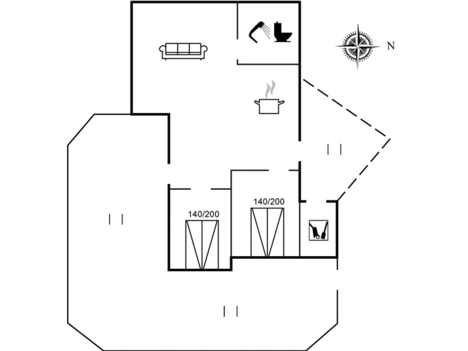 "Mitre" - 300m from the sea - Dedans